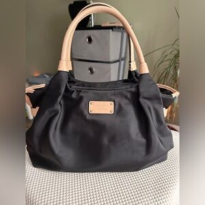 Kate Spade, New York Steven Pop Art nylon, Black & Cream Satchel Shoulder Bag